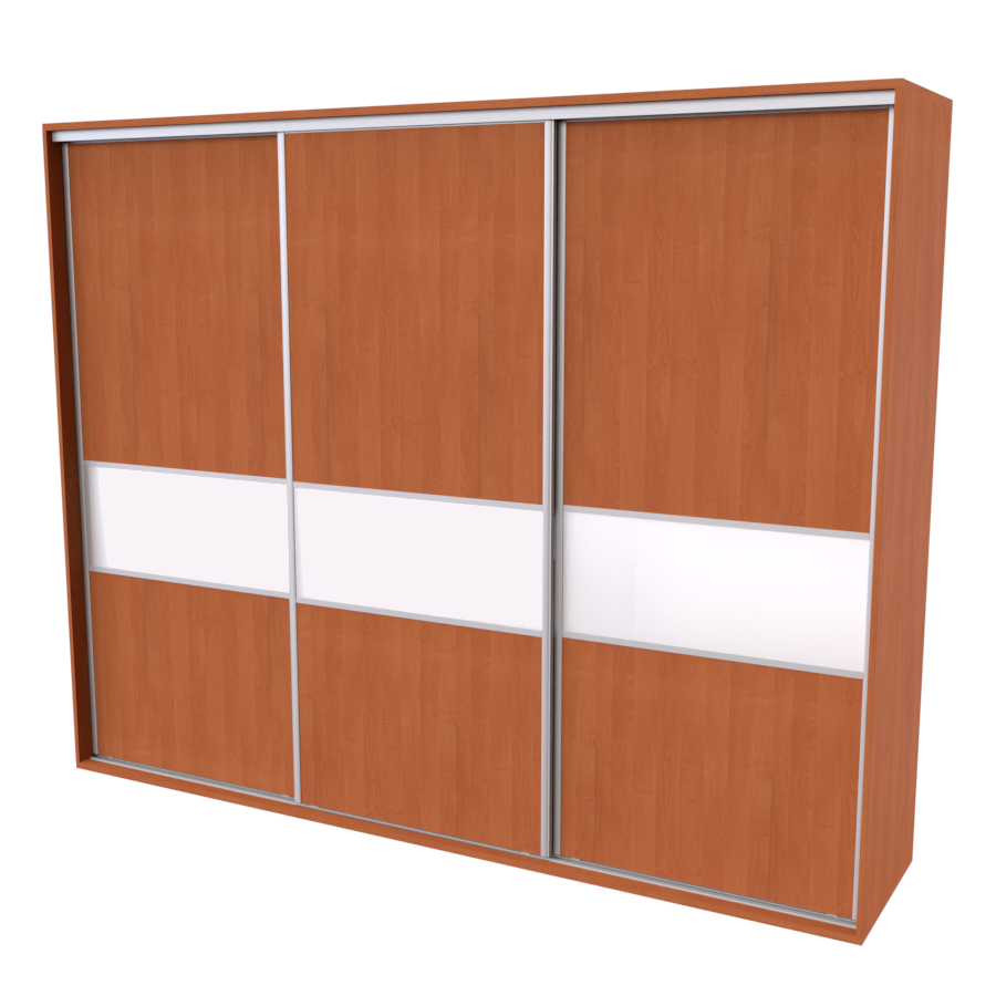 flexi 3 šatní skříň dveře dělené sklem lacobel, 240/260/280/300 x 220/240cm Šířka: 300cm, výška: 240cm