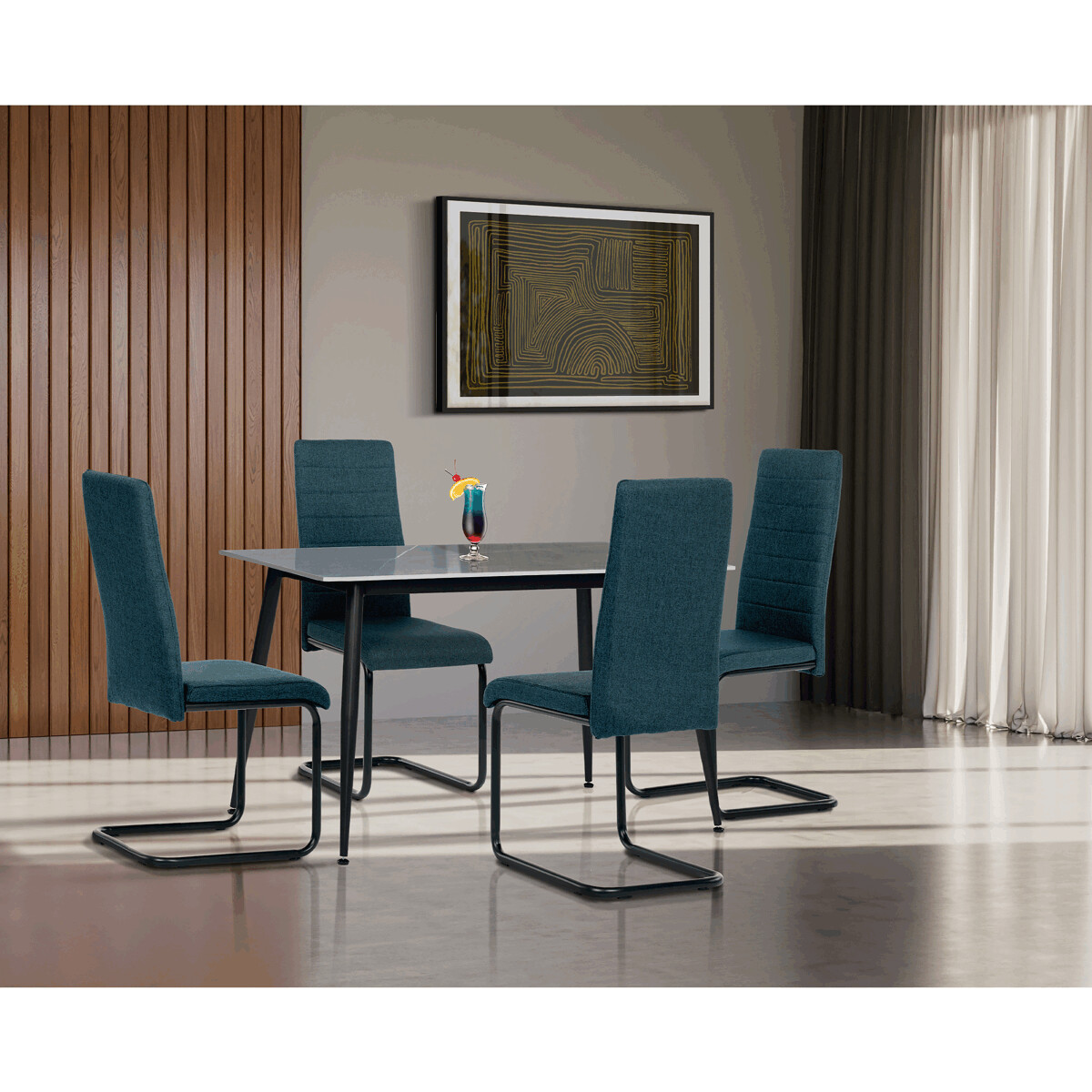 26E7BD484FB0F38BD534B6DD5A2D6BCD4DDF9AD7-1-pxl Jídelní stůl 130x70cm, keramika, mramor, HT-403M GREY - Obrázek 2