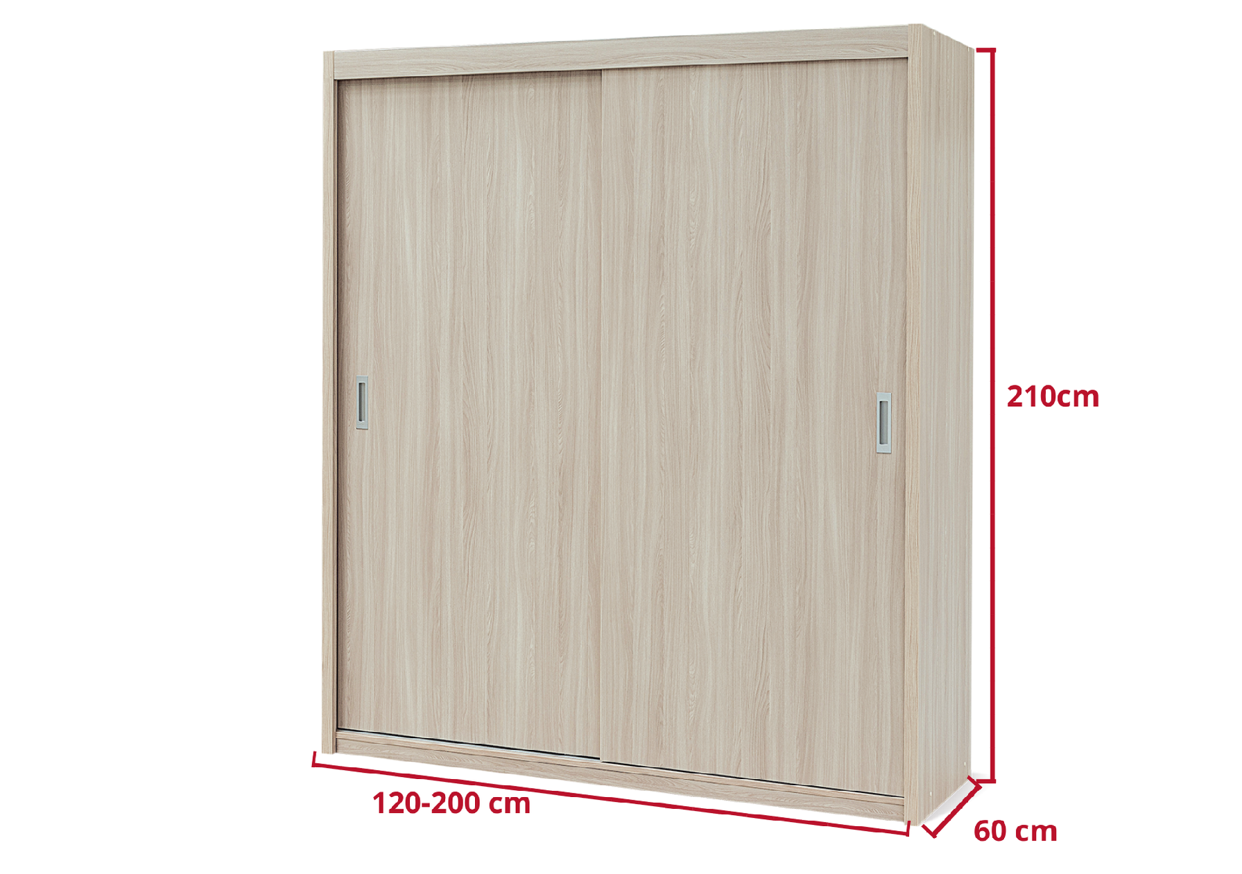 mia xl šatní skříň, 120 až 200 x 60x210cm Šířka: 180cm mia xl šatní skříň, 120 až 200 x 60x210cm Šířka: 180cm