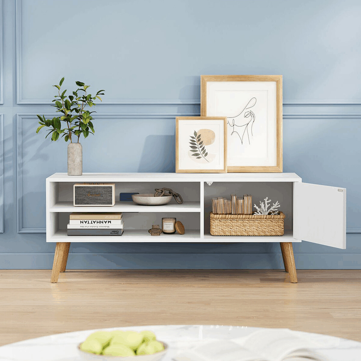 7B04B4E692EA4AAA90F1C494E4759170034C824B-1-pxl Konferenční stolek 120x40x49cm, mdf, bílá, AKF-E1146 WT - Obrázek 3