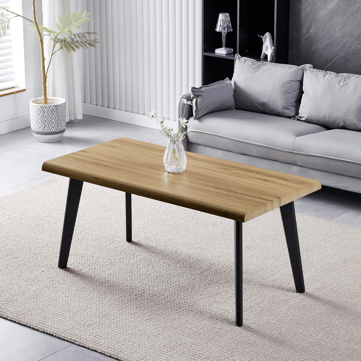 7D70ABFF989422DEFE281844C1D1B4D671E7F73A-1-pxl Konferenční stolek 120x60x55cm, mdf, divoký dub, CT-F4412 OAK - Obrázek 2