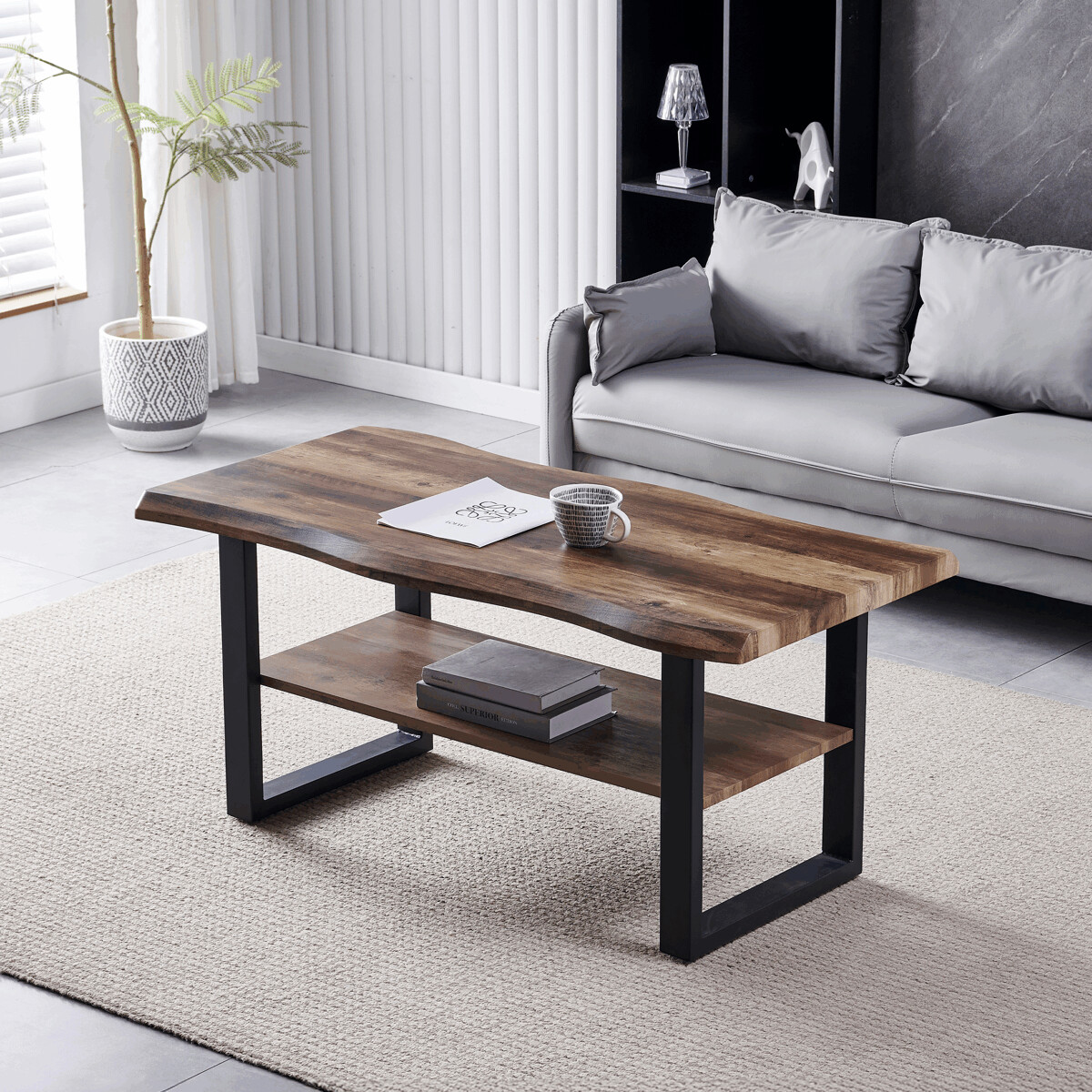 83D78DEA67A77810D8D5990A72CD3C40E77A5CE5-1-pxl Konferenční stolek 120x60x55cm, mdf, old wood, CT-F4212 OLW - Obrázek 2