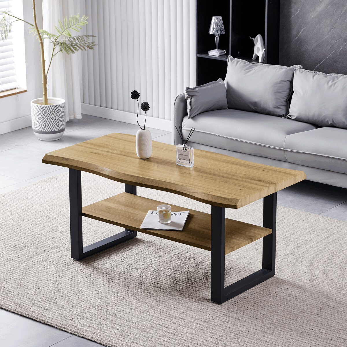 85232B72EC36D40CA36F1D34E7D2194C07495C4B-1-pxl Konferenční stolek 120x60x55cm, mdf, divoký dub, CT-F4212 OAK - Obrázek 2