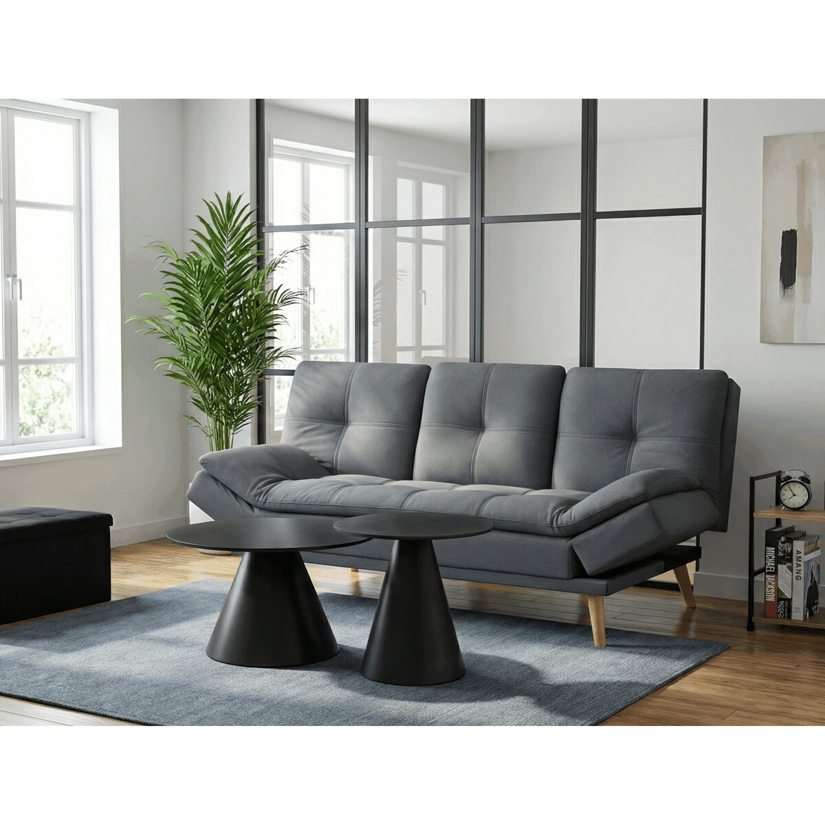 D3B1BA5A17C945A08F9814B4F43F3BC1892BC97B-1-pxl Konferenční stolek 70x70x41cm, keramika, mramor, CT-F4118 BK - Obrázek 2