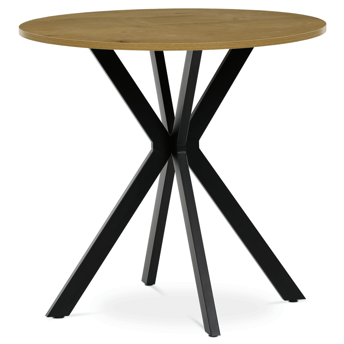 D445BA5CAD7A51EA809247C0F120D82E47115619-1-pxl Kulatý jídelní stůl 80x80cm, mdf, divoký dub, HT-F4108 OAK