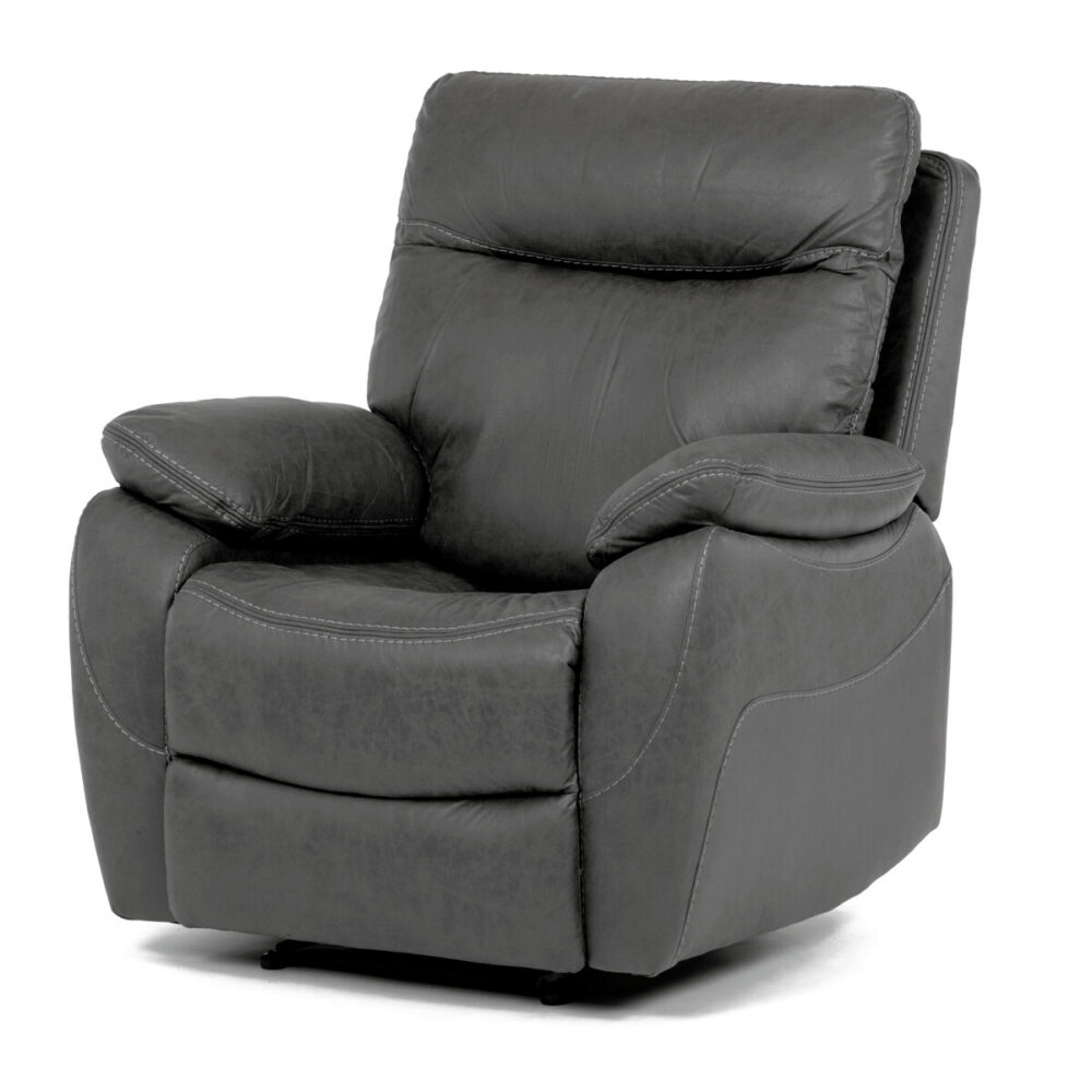 Polohovací křeslo, elektrické zabudované ovládání, šedá, látka vintage, TV-4094 GREY3