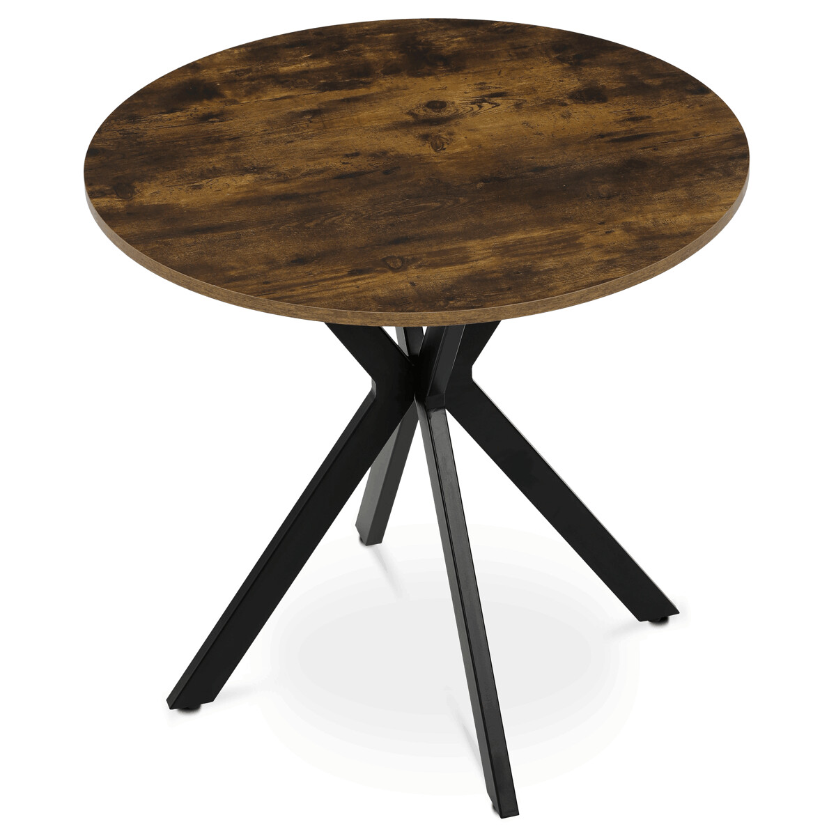 E063AB436B31A7E69CC4F280E438BEA61AB505C1-1-pxl Kulatý jídelní stůl 80x80cm, mdf, old wood, HT-F4108 OLW - Obrázek 4