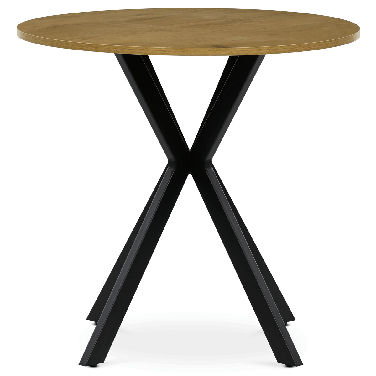 E335980A152DB59709F10BFC4350F98A2CE54BA4-1-pxl Kulatý jídelní stůl 80x80cm, mdf, divoký dub, HT-F4108 OAK - Obrázek 2