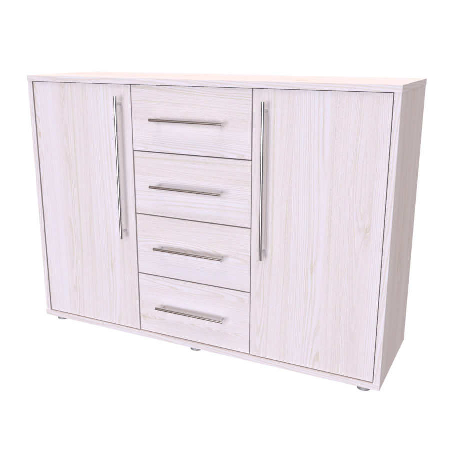 elite m komoda, 100 až 130cm × 86 × 36/43cm Šířka: 120cm, hloubka: 43cm