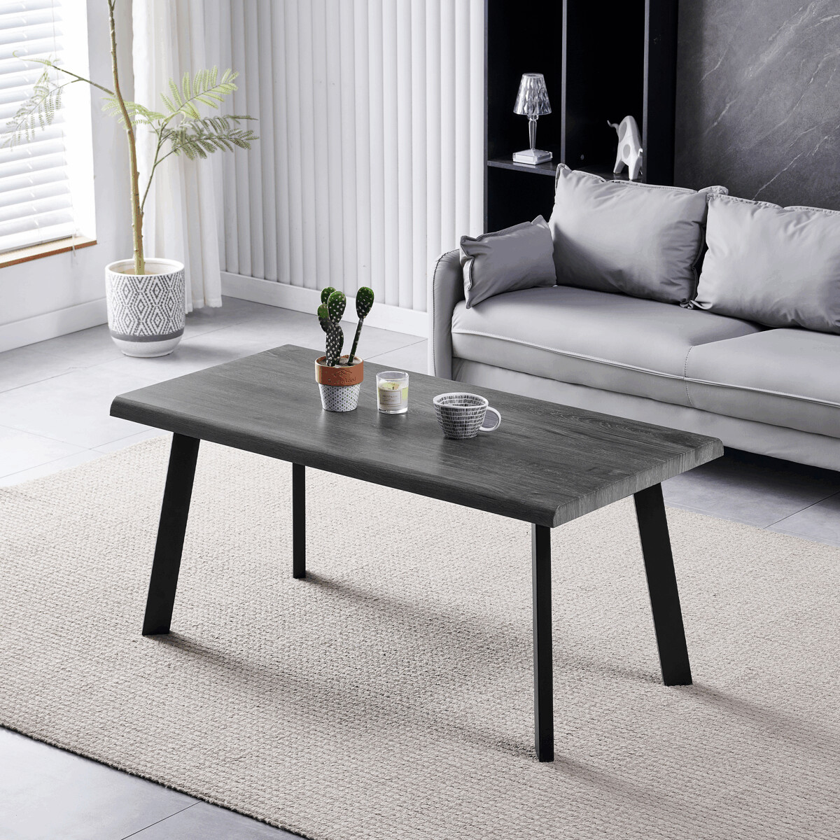 6CE00D22FF7E5FBBB56A9B67135123C6D3FEF99A-1-pxl Konferenční stolek 60x120cm, mdf, šedá, CT-F4512 GREY - Obrázek 2
