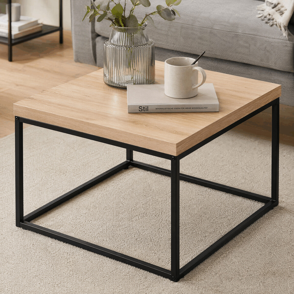 AB195986C05C01BE3309F41DEA30748FC33EC6FB-1-pxl Konferenční stolek 60x60x45cm, mdf, divoký dub, CT-V2006 OAK - Obrázek 2