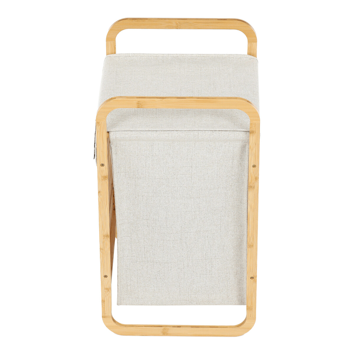 3D9A786E058947727D1CFF836226421A7F8E02B0-1-pxl Koš prádelní - polyester, bambusová konstrukce, barva krémová - Obrázek 4