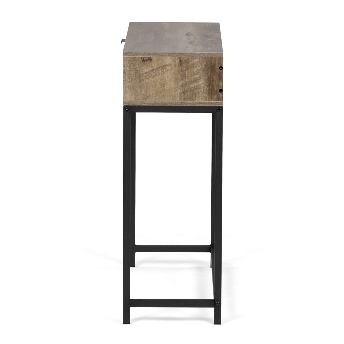 47A7F5FC9A9D1E79FD2FDF72E7D3B59DEF1192DA-1-pxl Odkládací stolek 80x28x77cm, mdf, šedý dub - Obrázek 4